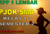 RPP PJOK 1 Lembar Kelas 12 SMA Semester 2