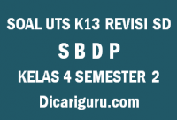 Soal UTS SBDP Tengah Semester 2 Kelas 4 SD