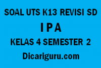 Soal UTS IPA Tengah Semester 2 Kelas 4 SD