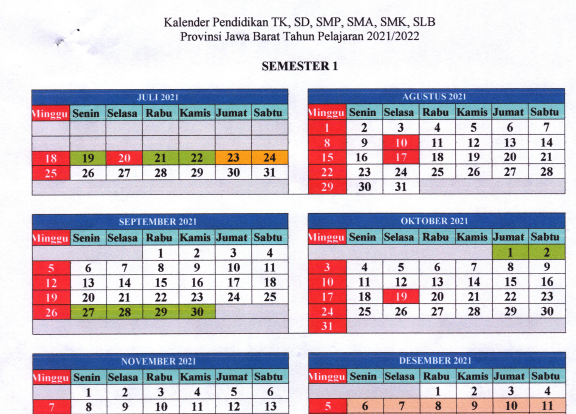 Kalender Pendidikan Jawa Barat