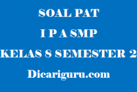 Soal UKK/PAT IPA Kelas 8 SMP Semester 2