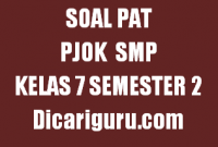 Soal UKK/PAT PJOK Kelas 7 SMP Semester 2