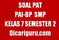 Soal UKK/PAT PAI Kelas 7 SMP Semester 2