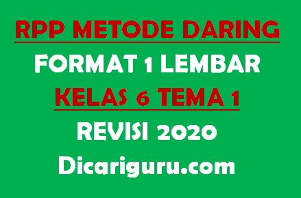 RPP Daring Kelas 6 Tema 1 Format 1 Lembar