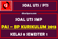 Soal UTS / PTS PAI Kelas 8 Semester 1