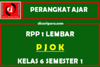 RPP 1 Lembar PJOK Kelas 6 Semester 1 Revisi 2020