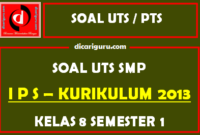 Soal UTS / PTS IPS Kelas 8 Semester 1