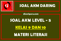 Soal AKM Level 5 Kelas 9 dan 10 Materi Literasi