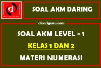 Soal AKM Level 1 Kelas 1 dan 2 Materi Numerasi