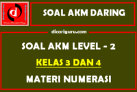 Soal AKM Level 2 Kelas 3 dan 4 Materi Numerasi