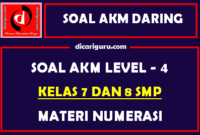 Soal AKM Level 4 Kelas 7 dan 8 Materi Numerasi