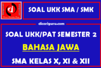 Soal UKK / PAT Bahasa Jawa SMA Kelas 10, 11, 12 Semester 2