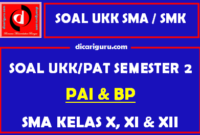 Soal UKK / PAT PAI SMA Kelas 10, 11, 12 Semester 2