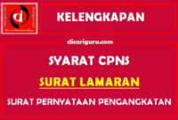 Surat Lamaran dan Surat Pernyataan Pengangkatan CPNS