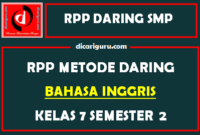 RPP Bahasa Inggris Daring SMP Kelas 7 Semester 2