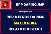 Contoh RPP MTK Daring SMP Kelas 8 Semester 2