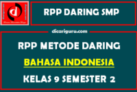 RPP Bahasa Indonesia Daring SMP Kelas 9 Semester 2