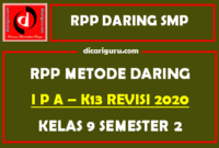 Contoh RPP IPA Daring SMP Kelas 9 Semester 2