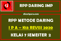 Contoh RPP IPA Daring SMP Kelas 7 Semester 2