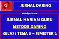 Jurnal Daring Kelas 1 Tema 5 Semester 2