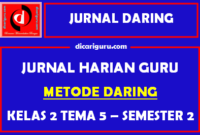 Jurnal Daring Kelas 2 Tema 5 Semester 2