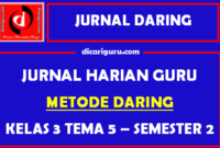 Jurnal Daring Kelas 3 Tema 5 Semester 2