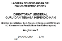 Contoh Laporan Bimtek AKM Metode Pengembangan Diri