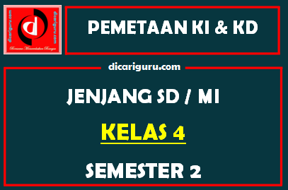 Pemetaan SK-KD Kelas 4 Semester 2 