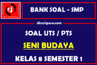 Soal PTS / UTS Seni Budaya Kelas 8 Semester 1