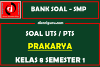 Soal PTS / UTS Prakarya Kelas 8 Semester 1