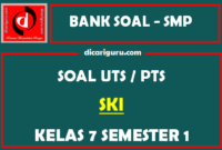 Soal PTS / UTS SKI Kelas 7 Semester 1