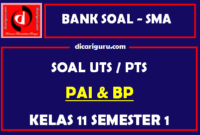 Soal PTS / UTS PAI Kelas 11 Semester 1