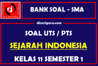 Soal PTS / UTS Sejarah Indonesia Kelas 11 Semester 1