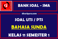 Soal PTS / UTS Bahasa Sunda Kelas 11 Semester 1