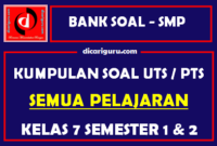 Soal UTS / PTS Kelas 7