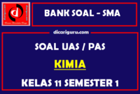 Soal UAS Kimia Kelas 11 Semester 1 dan Kunci Jawaban