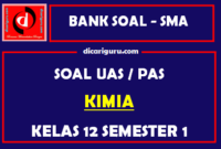 Soal UAS Kimia Kelas 12 Semester 1 dan Kunci Jawaban