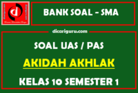 Soal UAS Akidah Akhlak SMA Kelas 10 Semester 1 dilengkapi Jawaban