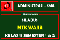 Silabus MTK Kelas 11 K13 SMA