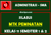 Silabus MTK Peminatan Kelas 11 K13 SMA