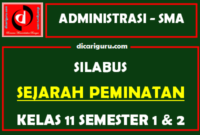 Silabus Sejarah Peminatan Kelas 11 K13 SMA