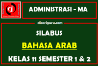 Silabus Bahasa Arab Kelas 11 K13 MA