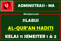 Silabus Al-Qur’an Hadits Kelas 11 K13 MA