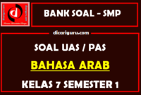 Soal UAS Bahasa Arab K13 SMP Kelas 7 Semester 1