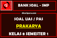 Soal UAS Prakarya K13 SMP Kelas 8 Semester 1