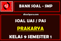 Soal UAS Prakarya K13 SMP Kelas 9 Semester 1