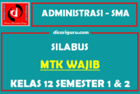 Silabus MTK Kelas 12 K13 SMA