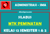 Silabus MTK Peminatan Kelas 12 K13 SMA