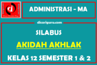 Silabus Akidah Akhlak Kelas 12 K13 MA