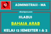 Silabus Bahasa Arab Kelas 12 K13 MA